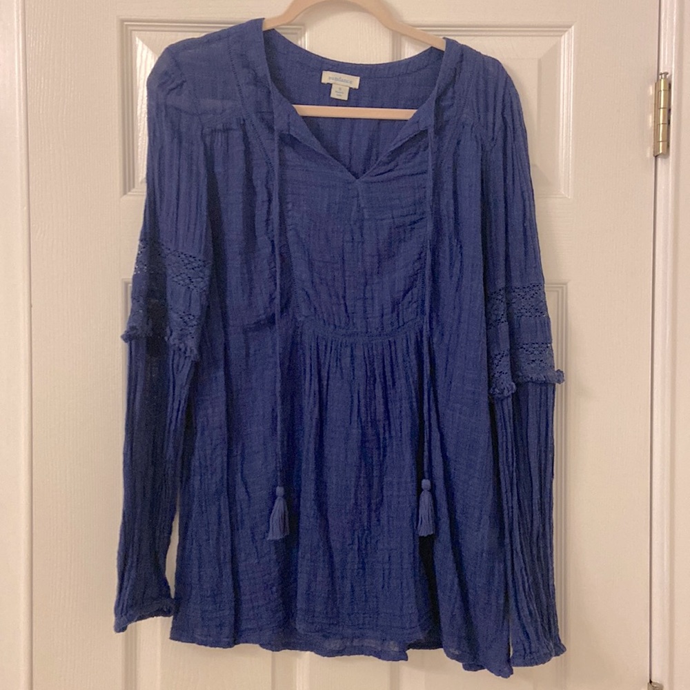 Sundance blue gauze shirt